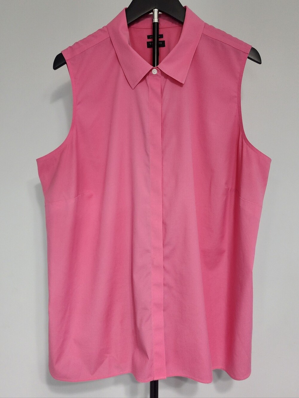 Talbots Preppy Sleeveless Button-Down Blouse in Pink Size 16W